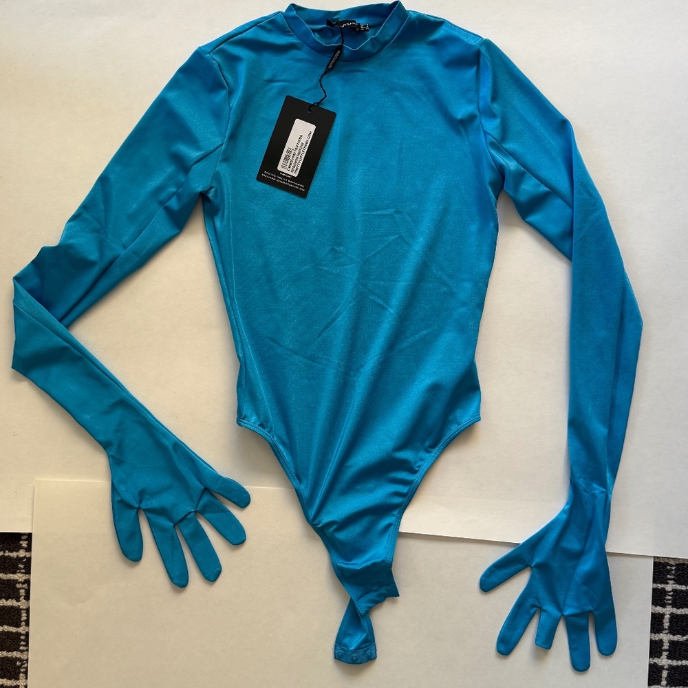 Blue bodysuit